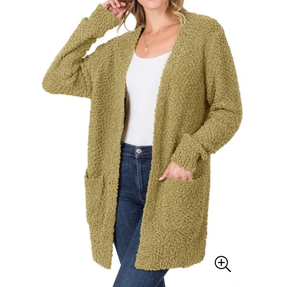 Zenana NWOT Popcorn Cardigan XL - Picture 9 of 9